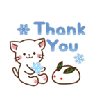 しろねこ♡お正月（年末年始）（個別スタンプ：32）