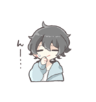 くせっ毛男の子とねこ（個別スタンプ：6）