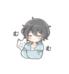 くせっ毛男の子とねこ（個別スタンプ：16）