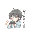くせっ毛男の子とねこ（個別スタンプ：38）