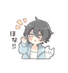 くせっ毛男の子とねこ（個別スタンプ：39）