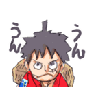 尾田っちの左手で描いたONE PIECEスタンプ2（個別スタンプ：1）
