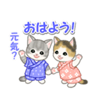 甚平さん猫ちゃんズ（個別スタンプ：1）