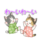 甚平さん猫ちゃんズ（個別スタンプ：22）