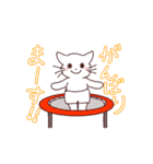 パンツをはいた動くシロネコくん（個別スタンプ：8）