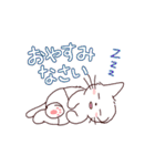 パンツをはいた動くシロネコくん（個別スタンプ：15）