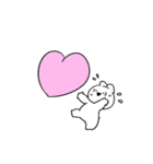 すこぶる動くちびウサギ＆クマ sweet love（個別スタンプ：2）