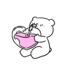 すこぶる動くちびウサギ＆クマ sweet love（個別スタンプ：4）