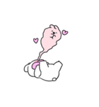 すこぶる動くちびウサギ＆クマ sweet love（個別スタンプ：9）