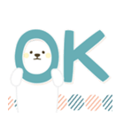 【でか文字敬語】黄色ほっぺのしろくまさん（個別スタンプ：3）