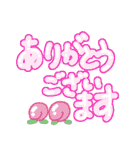 デカ文字つき果物♡ペンギン時々女の子（個別スタンプ：5）