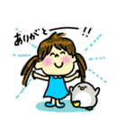 デカ文字つき果物♡ペンギン時々女の子（個別スタンプ：7）