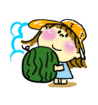 デカ文字つき果物♡ペンギン時々女の子（個別スタンプ：10）