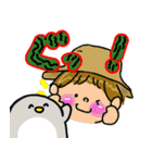 デカ文字つき果物♡ペンギン時々女の子（個別スタンプ：12）