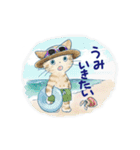 夏に使うゆかいな猫たちのスタンプ（個別スタンプ：13）