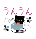 3匹のくろねこ♦ここあ 北欧風スタンプ（個別スタンプ：9）