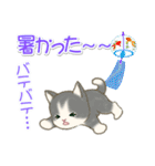 夏～秋 もこもこ猫ちゃんズ（個別スタンプ：4）