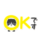 【省スペース】ハチワレ猫こてつ（個別スタンプ：3）