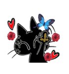デカ目黒猫ちゃん＆オシャレ女子♡（個別スタンプ：40）
