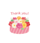 誕生日＆お祝い*大人上品なお花スタンプ（個別スタンプ：16）
