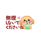 かわいいトイプードル❤️省スペース（個別スタンプ：24）