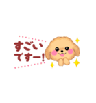 かわいいトイプードル❤️省スペース（個別スタンプ：34）