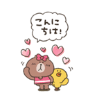 【かなぴ】BIGスタンプ★BROWN ＆ FRIENDS（個別スタンプ：11）