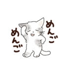 猫の懐かしワードスタンプ ありがとう多め（個別スタンプ：6）