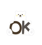 動く！黄色ほっぺのしろくまさん（個別スタンプ：3）