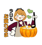 ふんわりリボンちゃん 5 ♡ ほっこり秋（個別スタンプ：16）