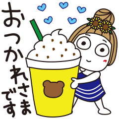 [LINEスタンプ] はな子✿夏・毎日ひまわり。