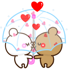 [LINEスタンプ] 【背景が動く】アモーレ♡くまくま