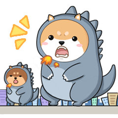 [LINEスタンプ] ぷにぷにシバちゃんの画像（メイン）