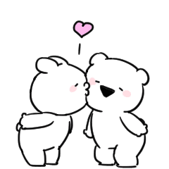 [LINEスタンプ] すこぶる動くちびウサギ＆クマ sweet love