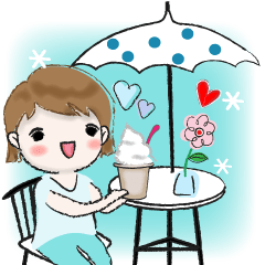 [LINEスタンプ] 普通に大人女子  夏の日常 (毎日使える編)