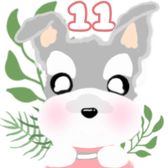 [LINEスタンプ] ふんわり癒されシュナウザー11