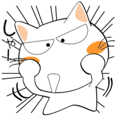 [LINEスタンプ] 毎日使うことば★しろネコ