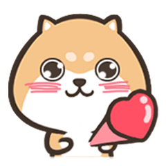 [LINEスタンプ] ぷにぷにシバちゃん-絵文字ステッカー