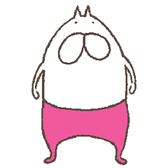 [LINEスタンプ] ねこタイツのゆるい動き 3