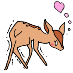 [LINEスタンプ] ふるえる子鹿と仲間たち