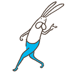 [LINEスタンプ] うさぎタイツのリアクション