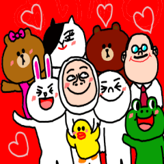 [LINEスタンプ] タイツDEウーマン×BROWN＆FRIENDS