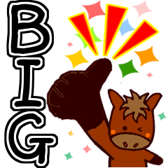 [LINEスタンプ] 【BIG】デカ文字競馬